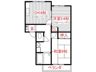 ｸﾞﾘｰﾝﾊｲﾂⅡの物件間取画像